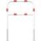Access barriers | removable and revolving | with triangular locking mechanism | with quarter-bend bar | hot-dip galvanized and white coatedwith red reflecting stripes | total width: 1000 mm